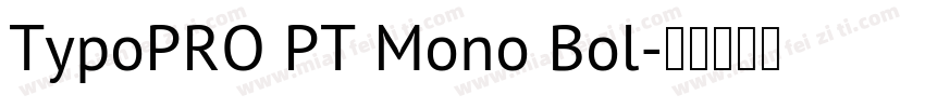 TypoPRO PT Mono Bol字体转换